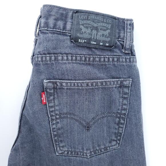 Levi's Boys 513 Slim Fit Grey Performance Denim Elastic Adjustable Jeans| 12 Reg - Picture 8 of 11